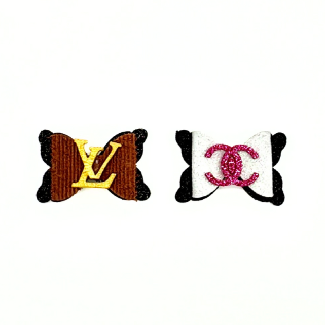 Luxury LV & CC Designer Bow (2 Pack)